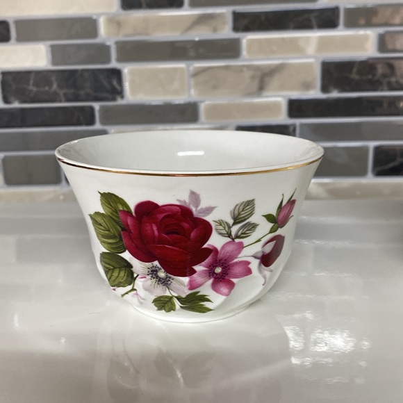 Ridgway Ironstone England Rose Creamer and Sugar Cup - Picture 6 of 10